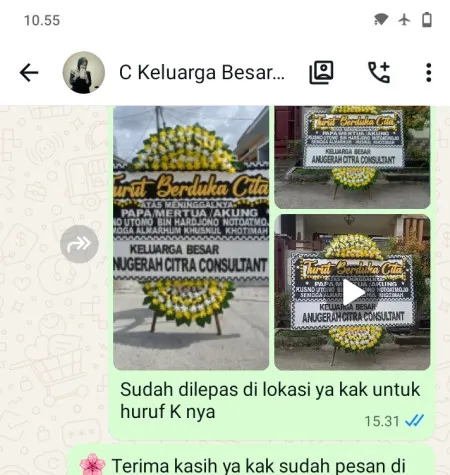 Pengiriman Papan Bunga Duka Ritz Carlton Kuningan